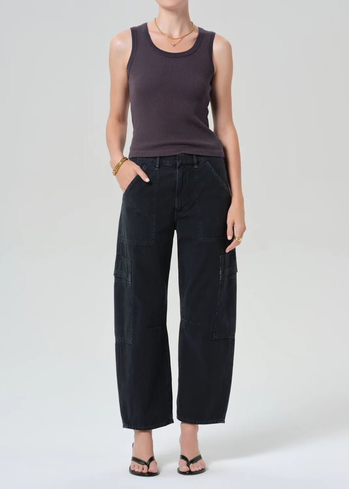 Citizens of Humanity - Washed Black Marcelle Low Slung Cargo - Kalifornia Jean Bar