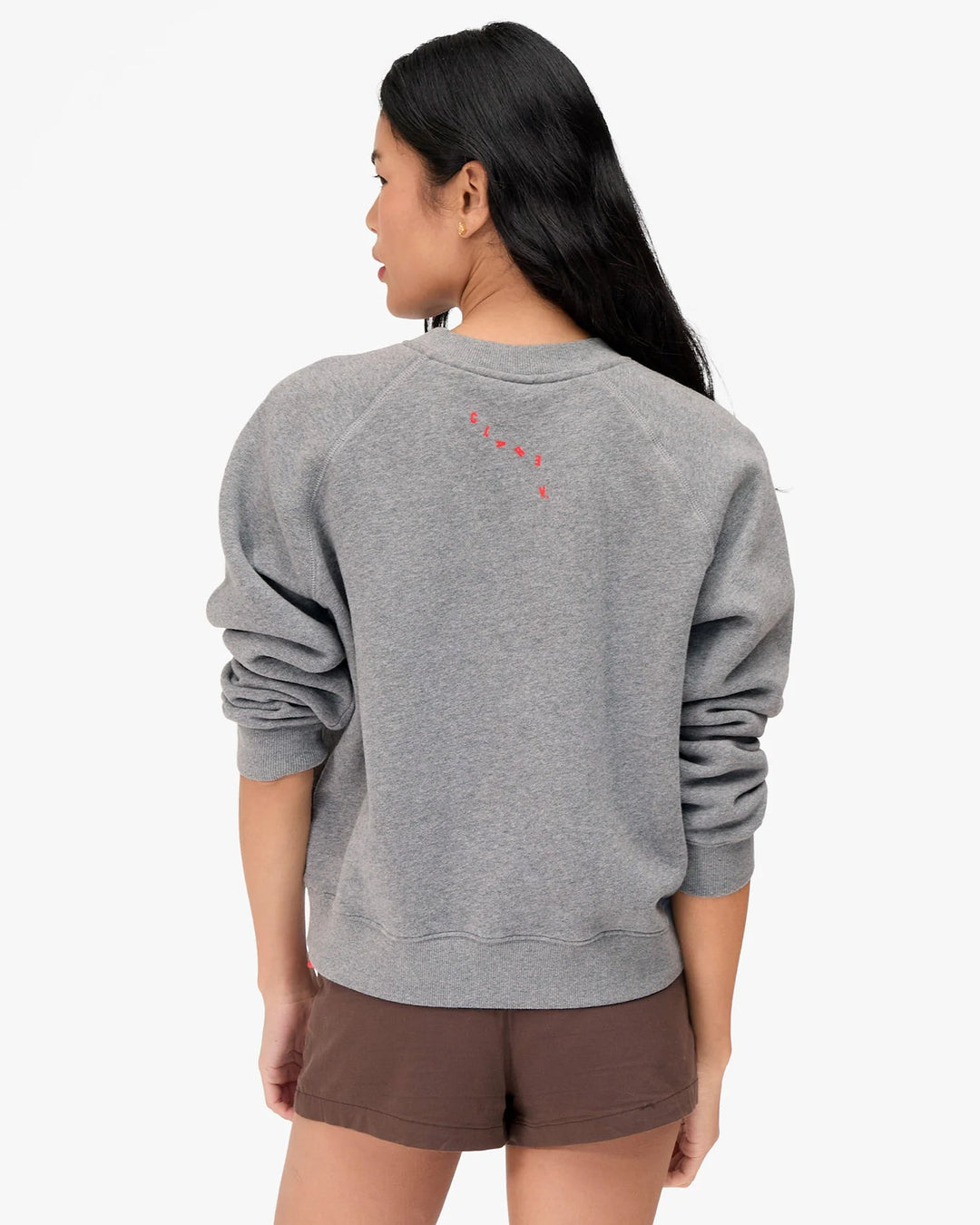 Clare V. - Anchor Le Court Sweatshirt Grey Melange - Kalifornia Jean Bar