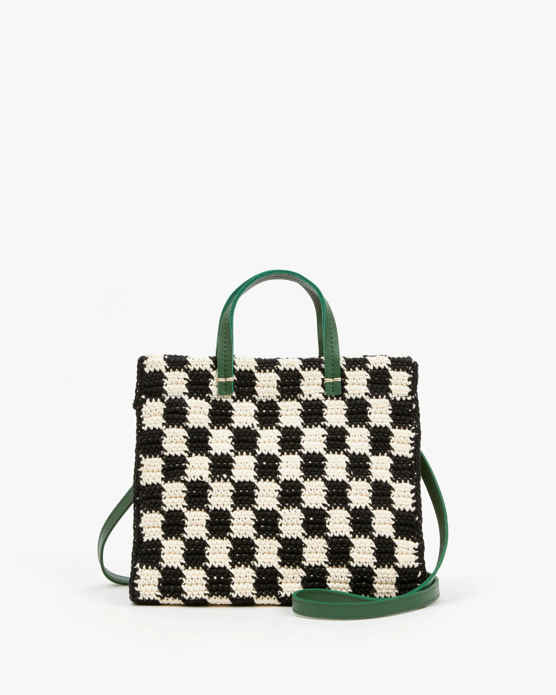 Clare V. - Black & Cream Checker Petit Summer Tote - Kalifornia Jean Bar