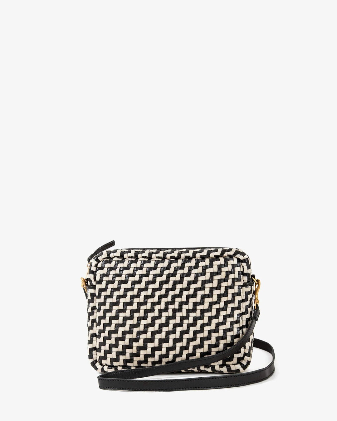 Clare V. - Black & Cream Zig Zag Midi Sac - Kalifornia Jean Bar