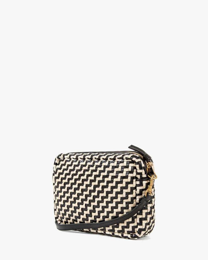 Clare V. - Black & Cream Zig Zag Midi Sac - Kalifornia Jean Bar