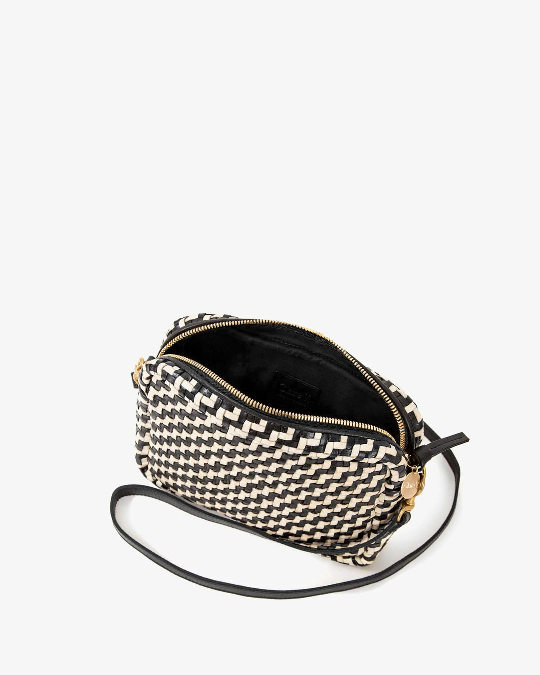 Clare V. - Black & Cream Zig Zag Midi Sac - Kalifornia Jean Bar