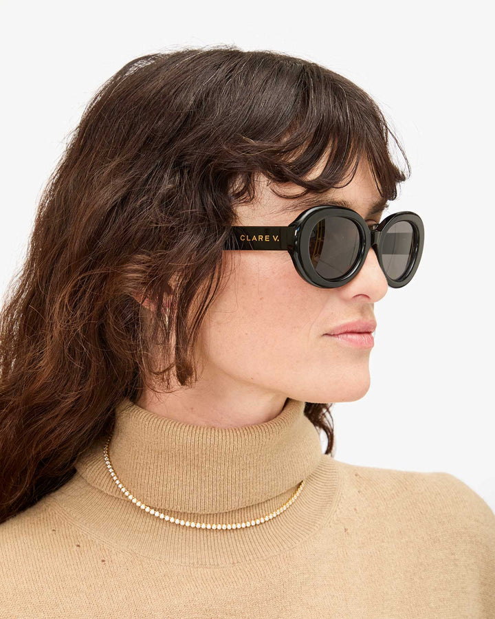 Clare V - Black Julia Sunglasses - Kalifornia Jean Bar