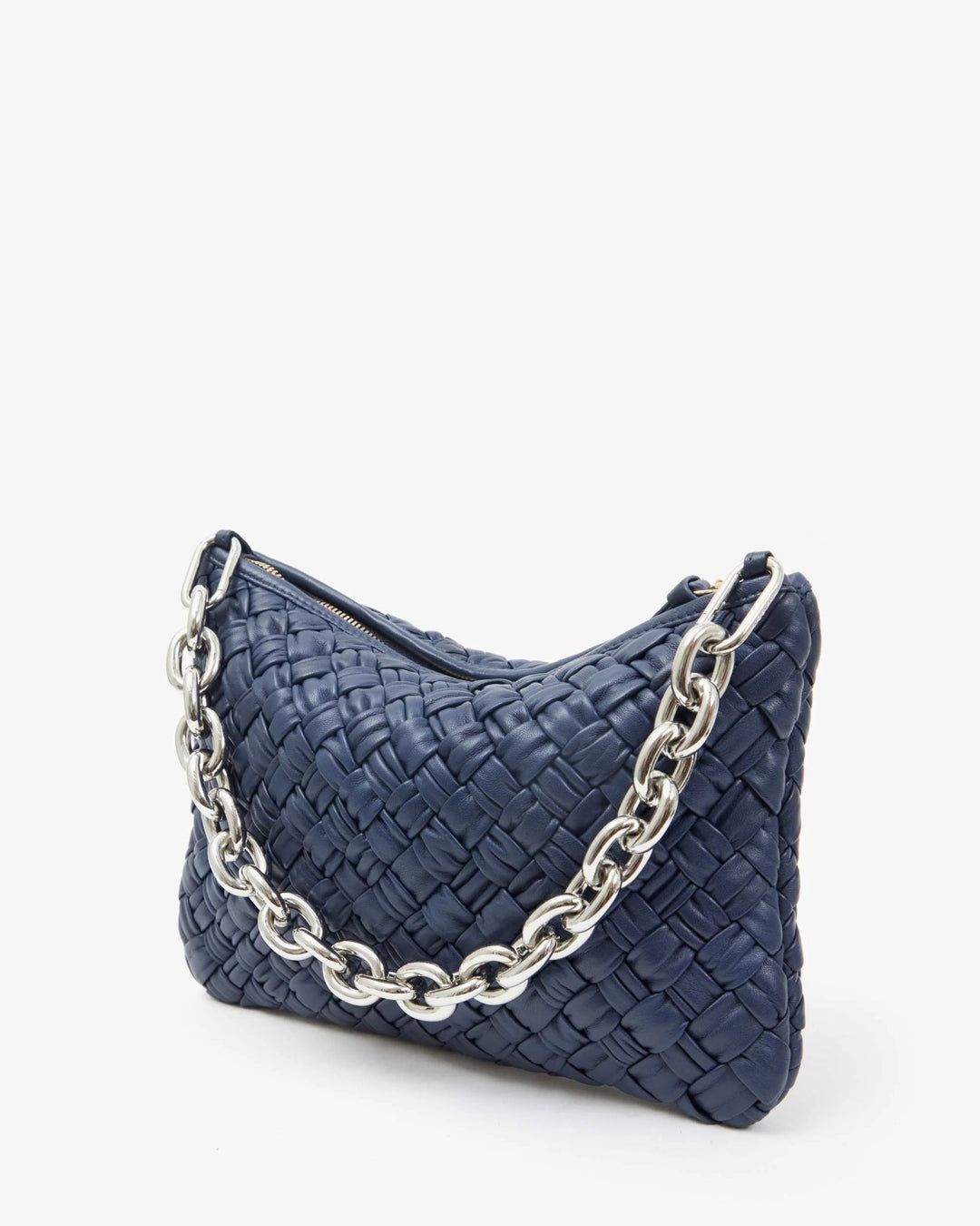 Clare V - Bright Navy Puffy Woven Flat Clutch - Kalifornia Jean Bar