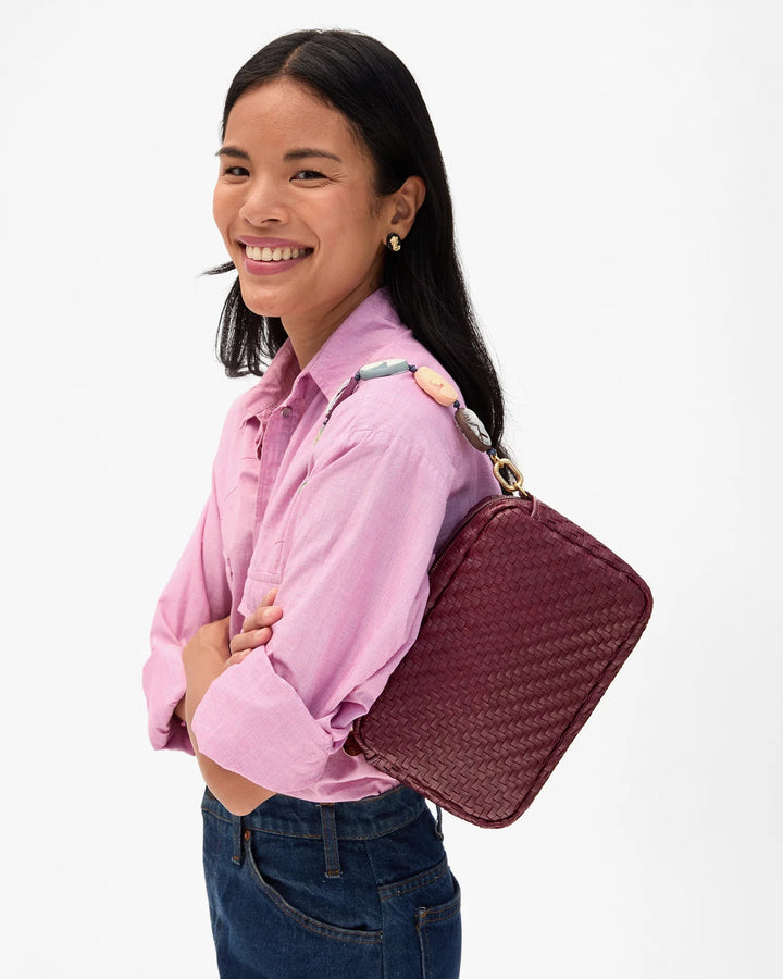 Clare V. - Cassis Marisol Woven Zig Zag Bag - Kalifornia Jean Bar