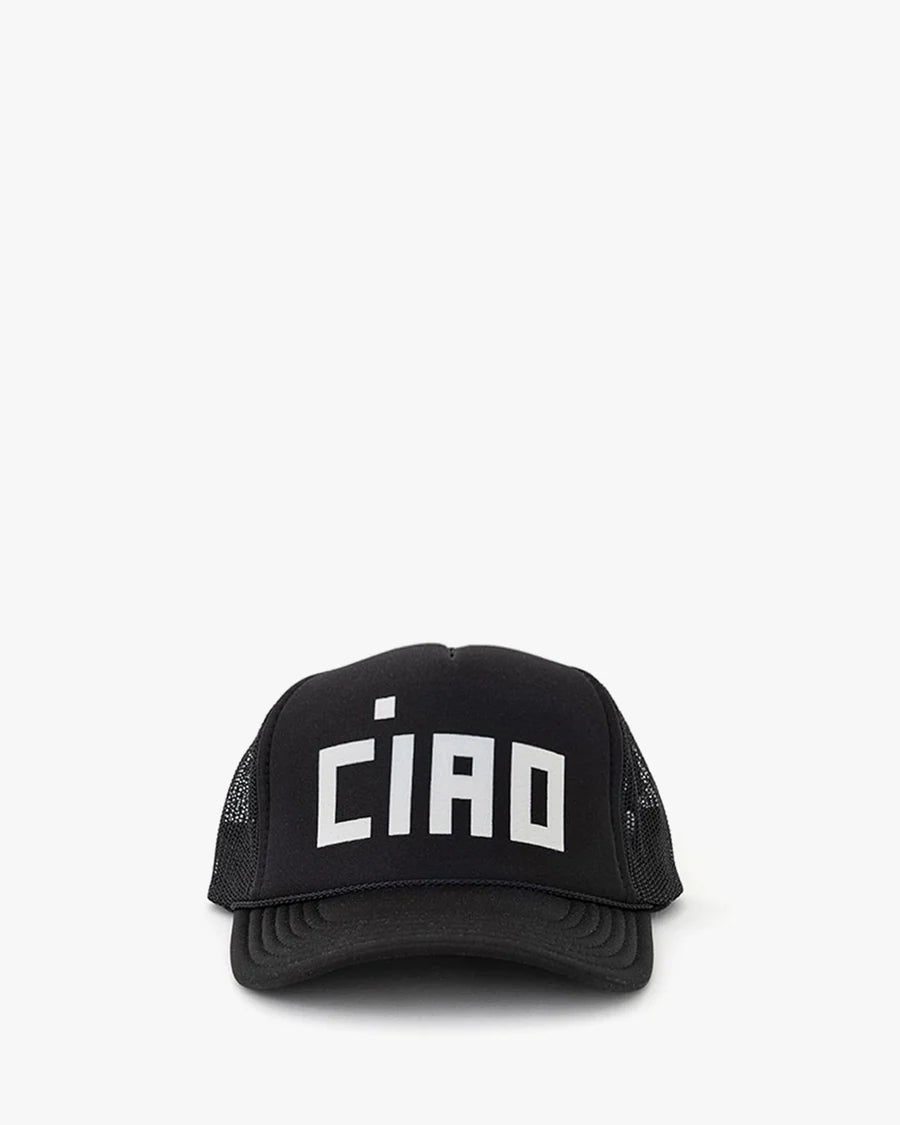 Clare V. - Ciao Black Trucker Hat - Kalifornia Jean Bar Clare V. - Ciao Black Trucker Hat Hat