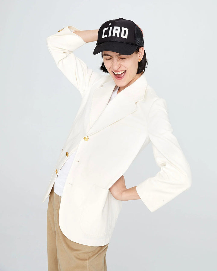 Clare V. - Ciao Black Trucker Hat - Kalifornia Jean Bar Clare V. - Ciao Black Trucker Hat Hat