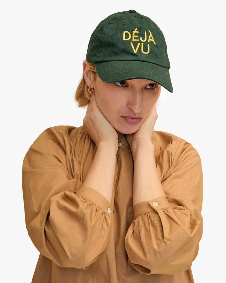 Clare V. - Déjà Vu Baseball Cap in Foreset - Kalifornia Jean Bar