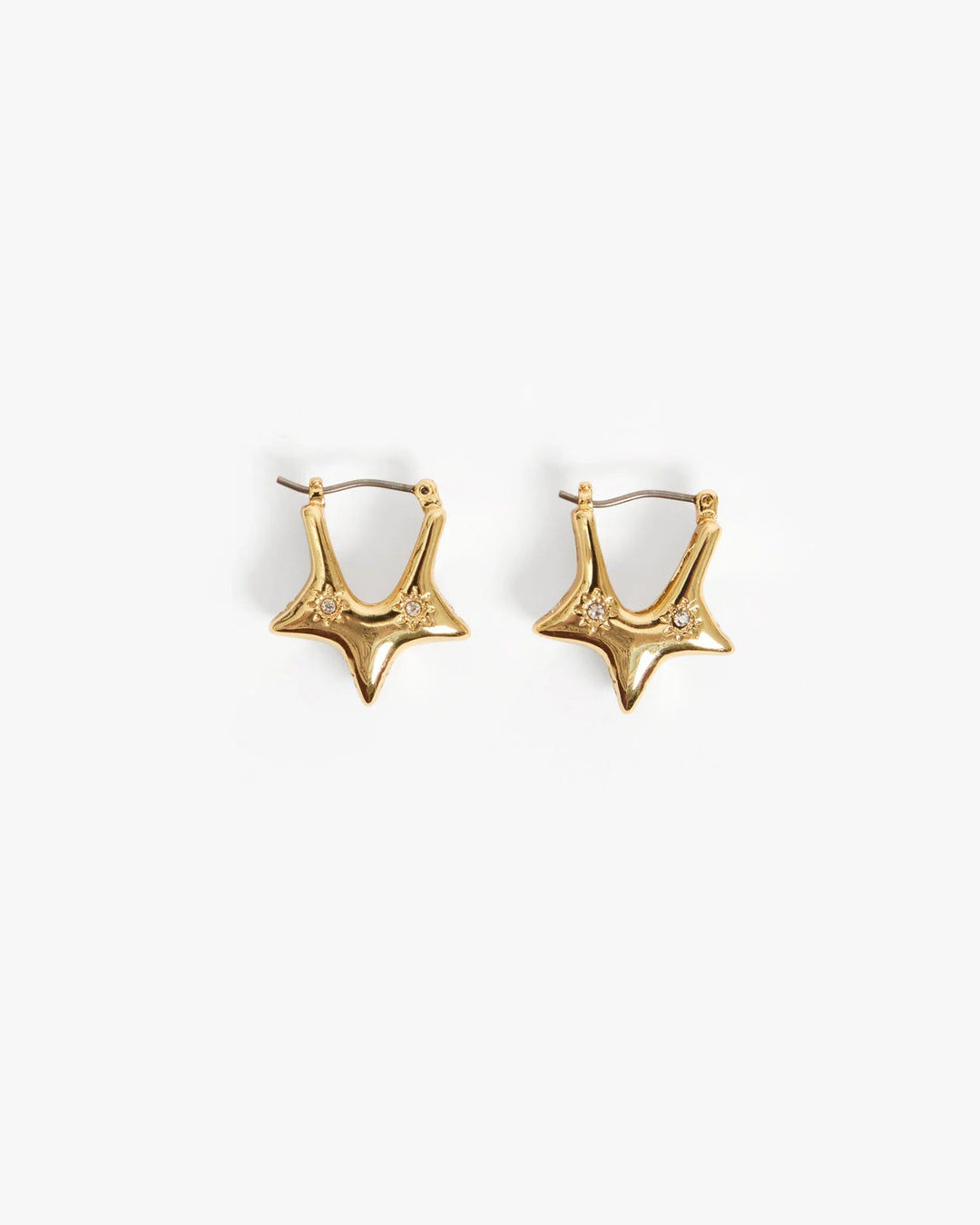 Clare V. - Étoile Gold Hoop Earrings - Kalifornia Jean Bar