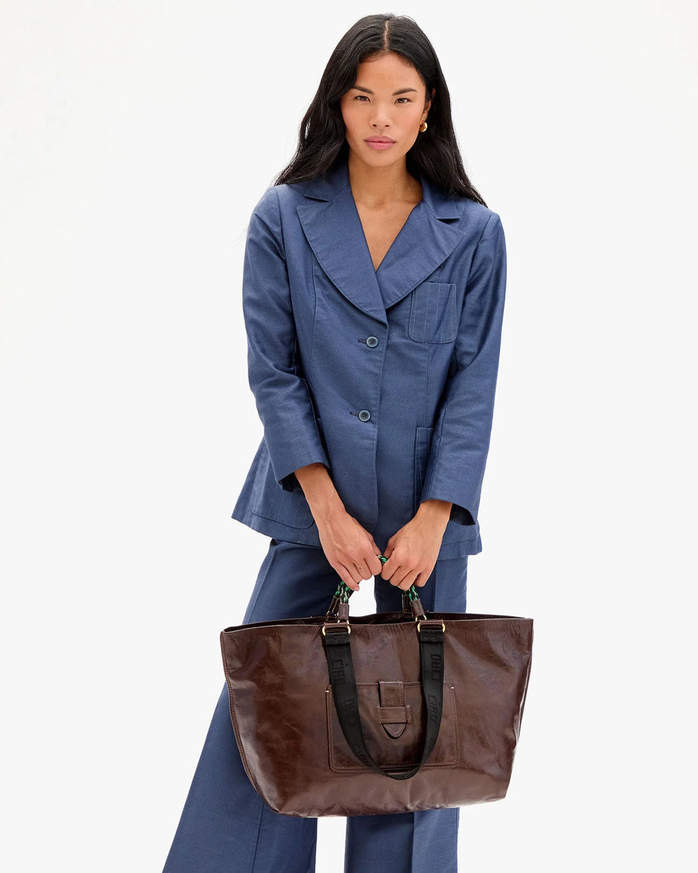Clare V. - Grande Bateau Tote Bag Mocha Leather - Kalifornia Jean Bar