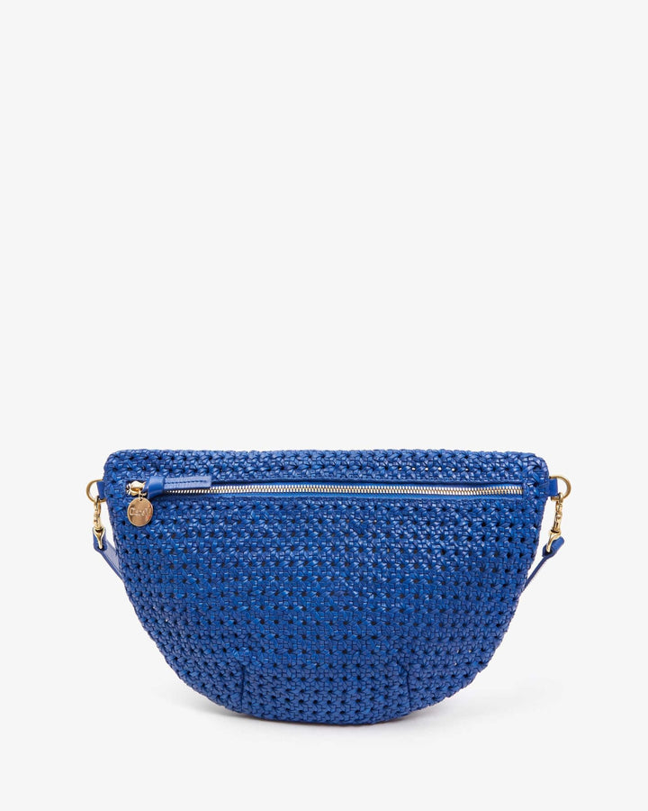 Clare V - Grande Fanny in Cobalt Rattan - Kalifornia Jean Bar