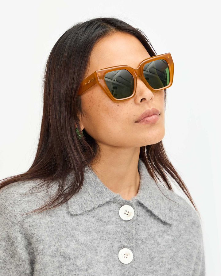 Clare V - Heather Mustard Sunglasses - Kalifornia Jean Bar