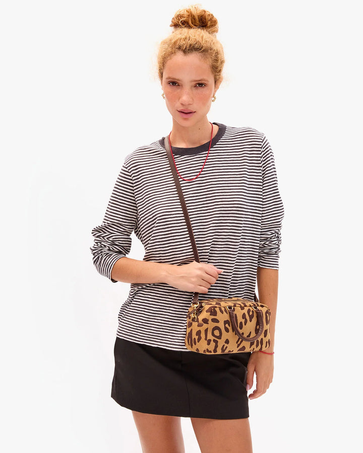 Clare V. - Lark/Brown Pablo Cat Suede Petite Claudine - Kalifornia Jean Bar