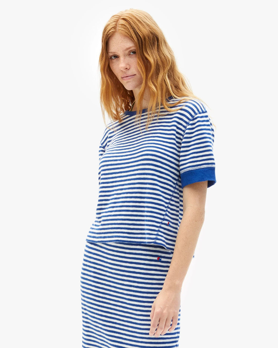 Clare V. - Le Bateau Tee Cobalt & Cream - Kalifornia Jean Bar