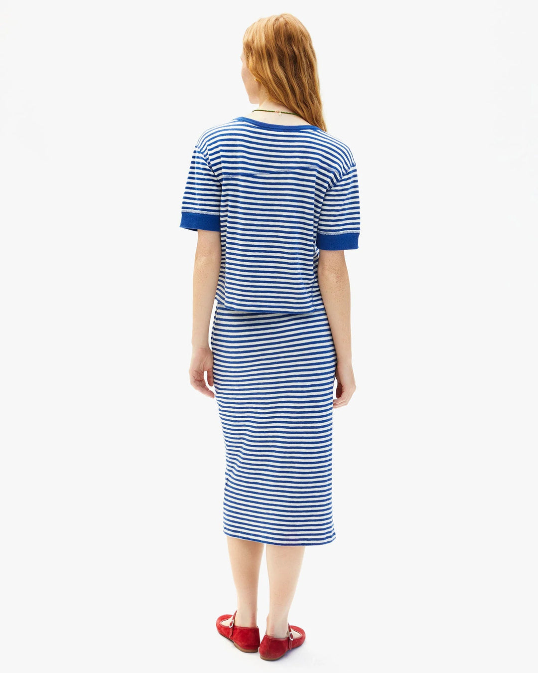 Clare V. - Le Tube Skirt Cobalt & Cream - Kalifornia Jean Bar