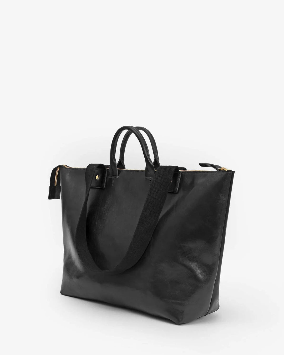 Clare V. - Le Zip Sac Black Rustique w/ Travel Pocket Bag - Kalifornia Jean Bar