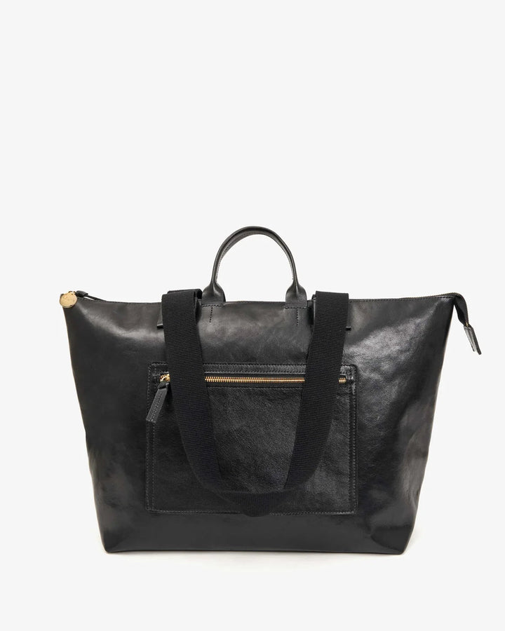 Clare V. - Le Zip Sac Black Rustique w/ Travel Pocket Bag - Kalifornia Jean Bar