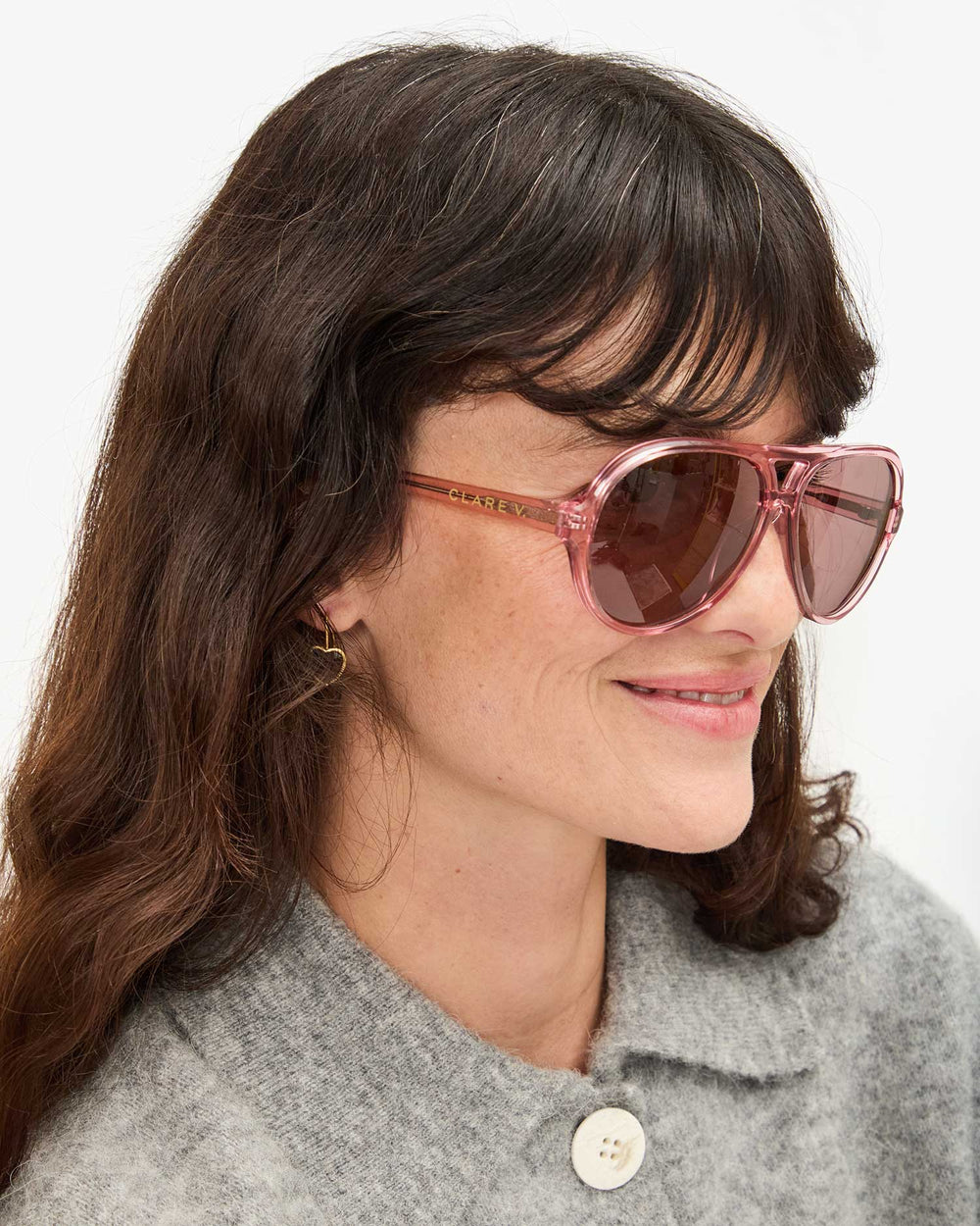 Clare V - Lizzie Sunglasses in Rose - Kalifornia Jean Bar