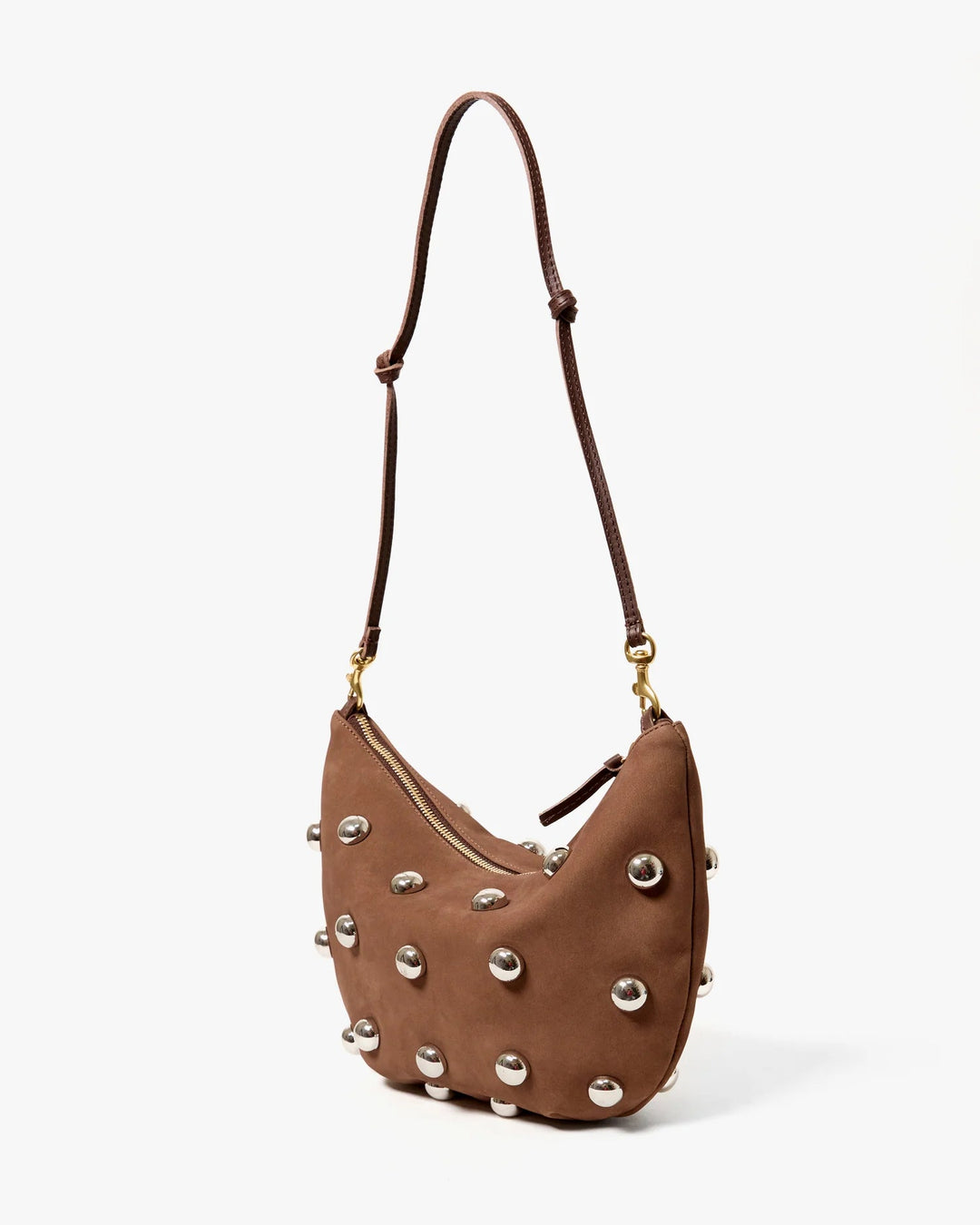 Clare V. - Lune Bag Choco Bar w/ Studs - Kalifornia Jean Bar