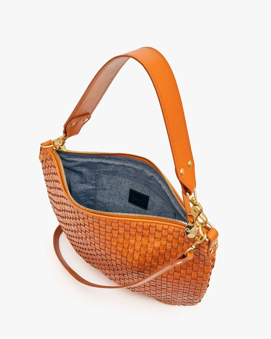 Clare V - Moyen Messenger Bag in Natural Woven Checker - Kalifornia Jean Bar