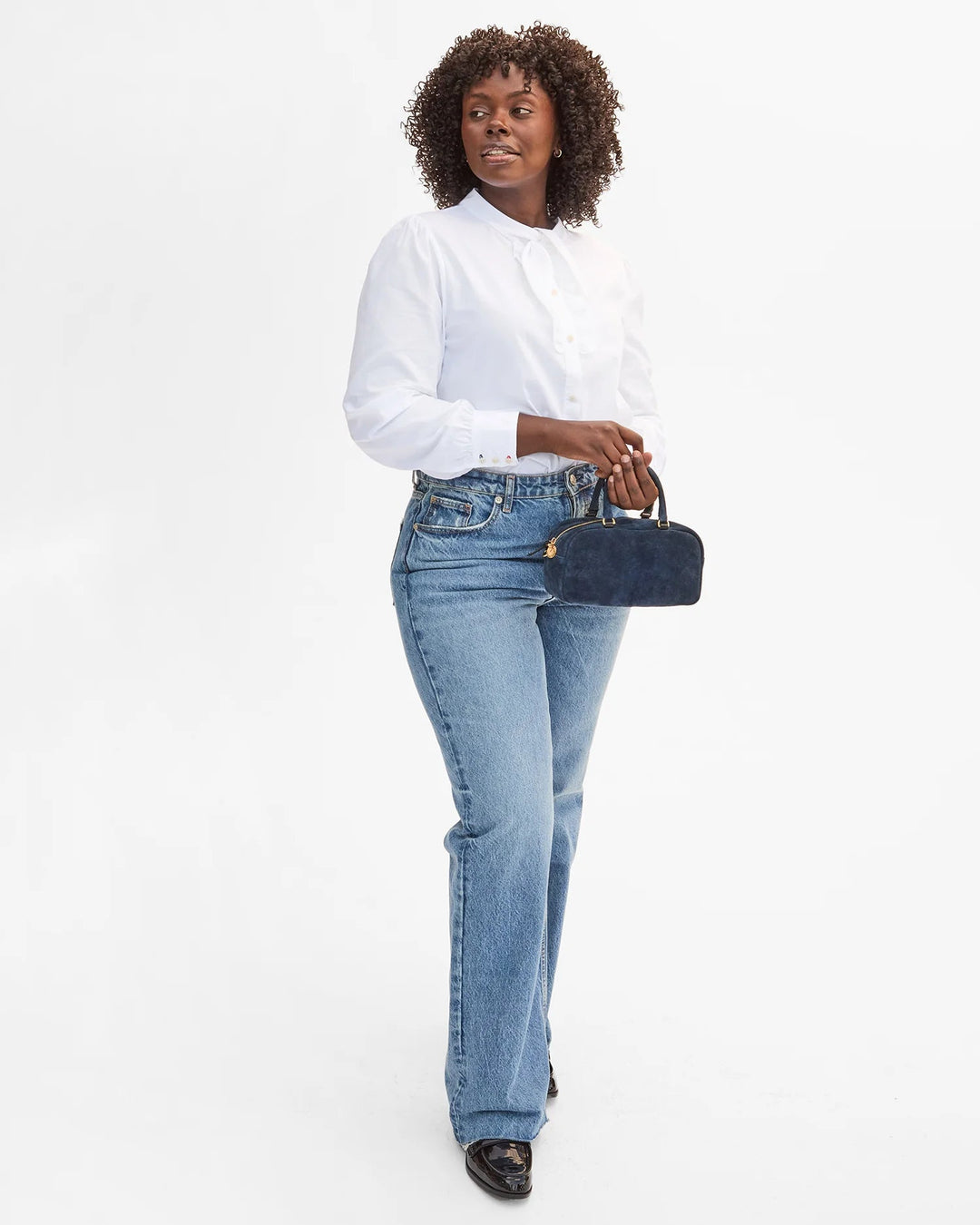 Clare V - Petit Claudine Bright Navy Suede - Kalifornia Jean Bar