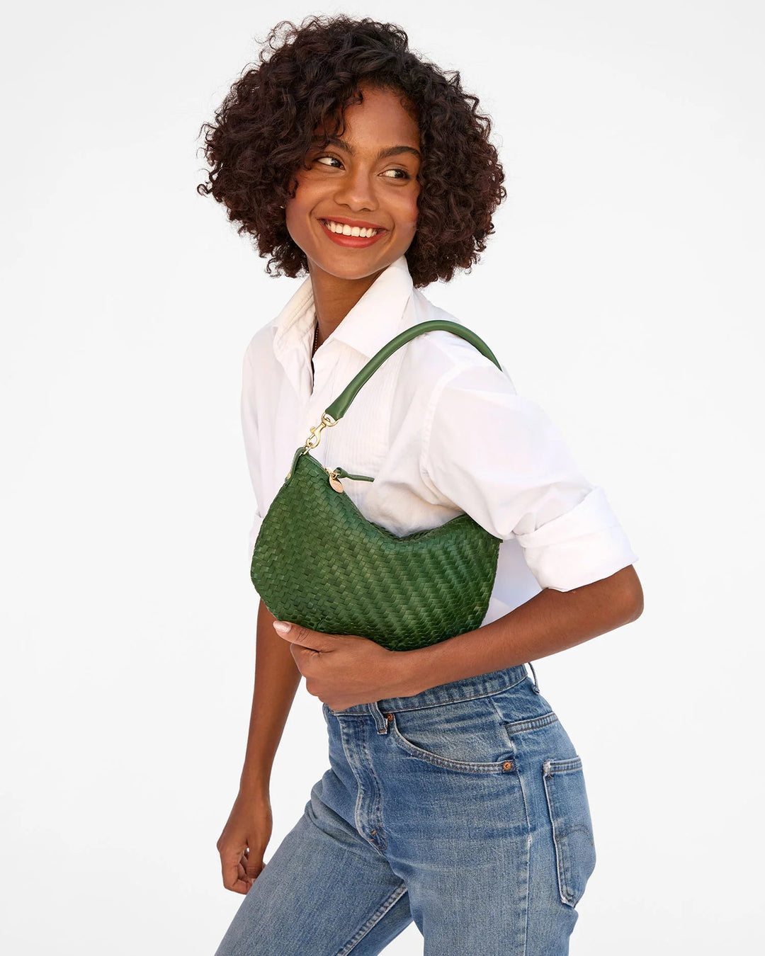 Clare V - Petit Moyen Messenger Evergreen Bag - Kalifornia Jean Bar