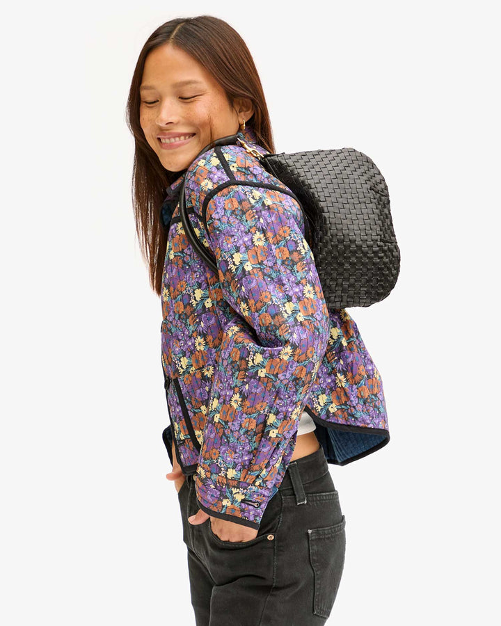 Clare V. - Petite Fanny Woven in Black - Kalifornia Jean Bar