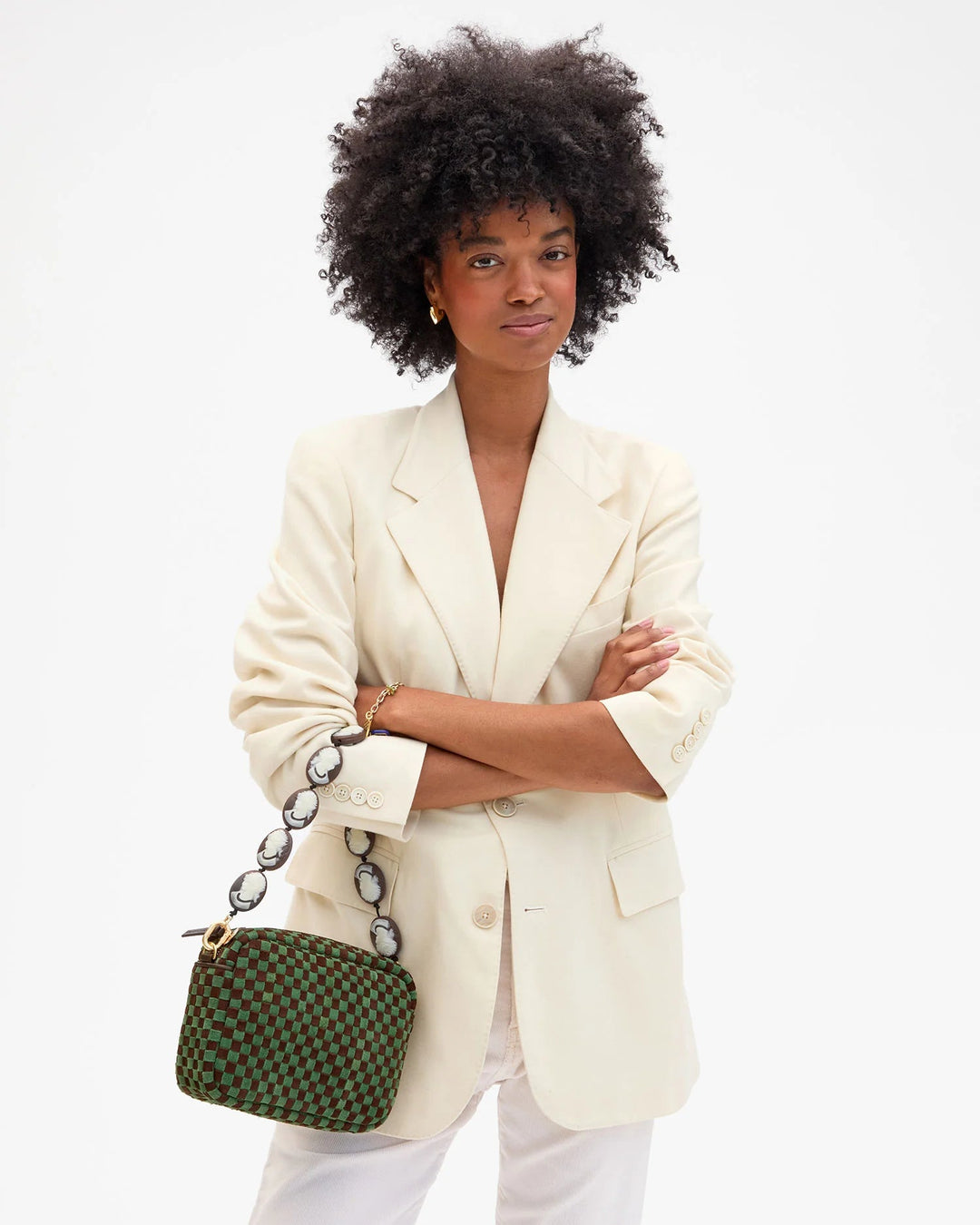 Clare V. - Shortie Strap Brown/Creme Cameo - Kalifornia Jean Bar