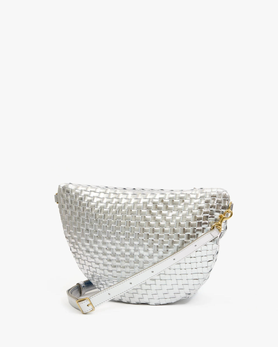 Clare V. - Silver Grande Fanny Specchio Woven Checker - Kalifornia Jean Bar