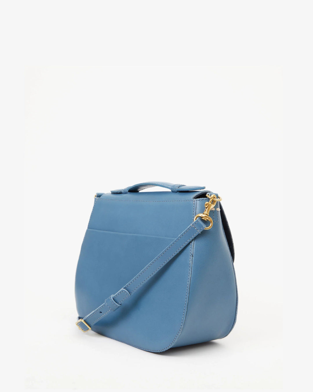Clare V - Turnlock Louis in Desert Blue w/ Top Handle