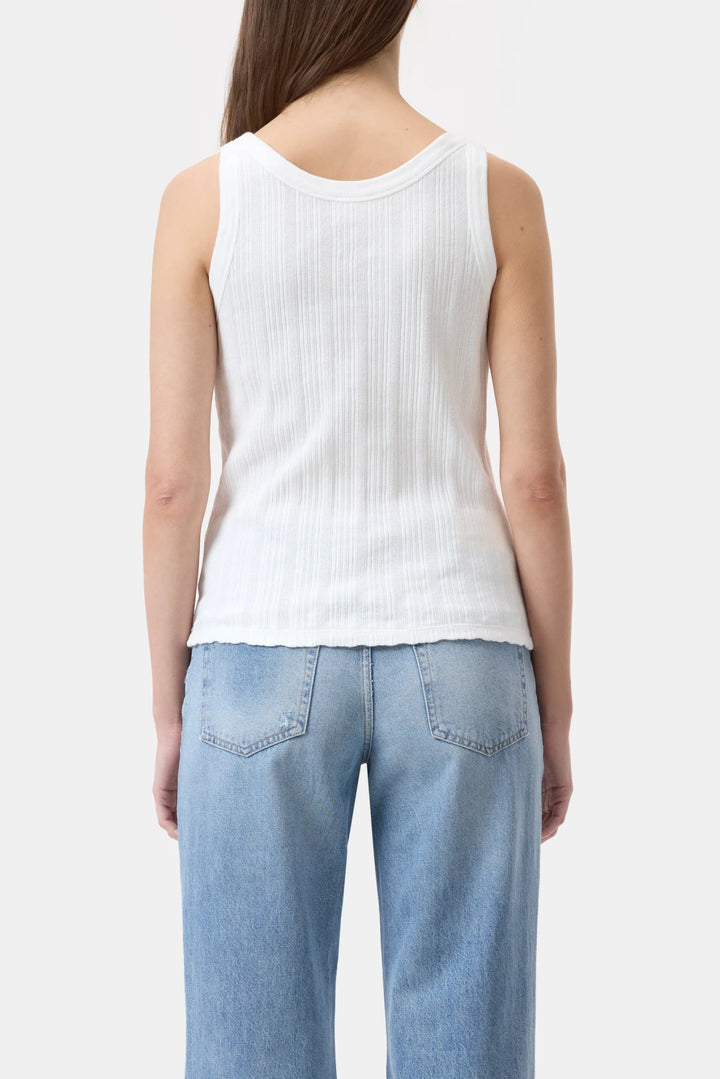 Closed - Ivory Half Placket Tank Top - Kalifornia Jean Bar