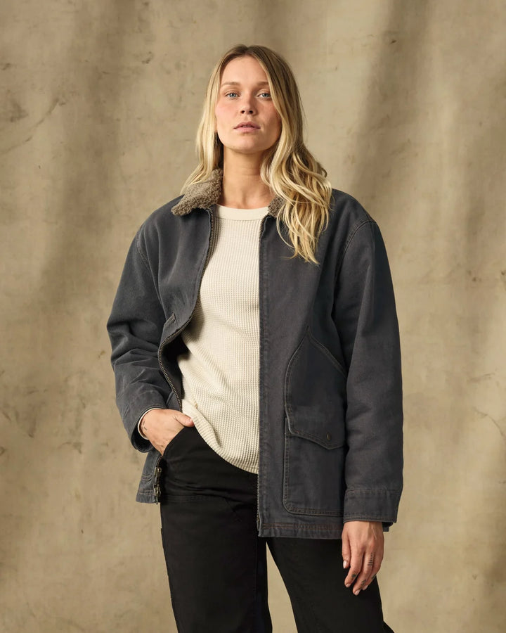 Filson - Women's Black Denim Insulated Outfitter Coat