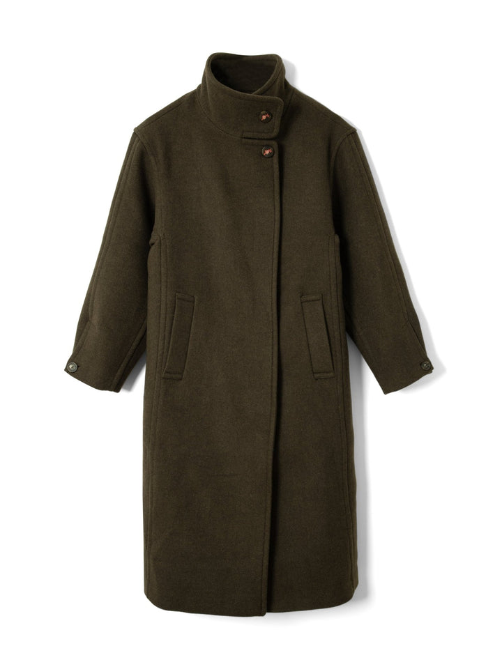 Damson Madder - Agnes Wool Coat in Chocolate - Kalifornia Jean Bar