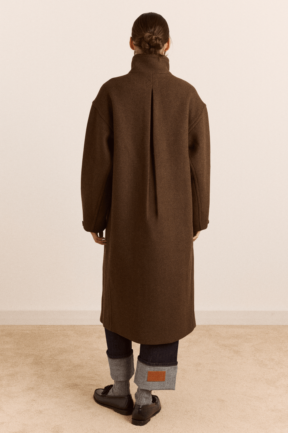 Damson Madder - Agnes Wool Coat in Chocolate - Kalifornia Jean Bar