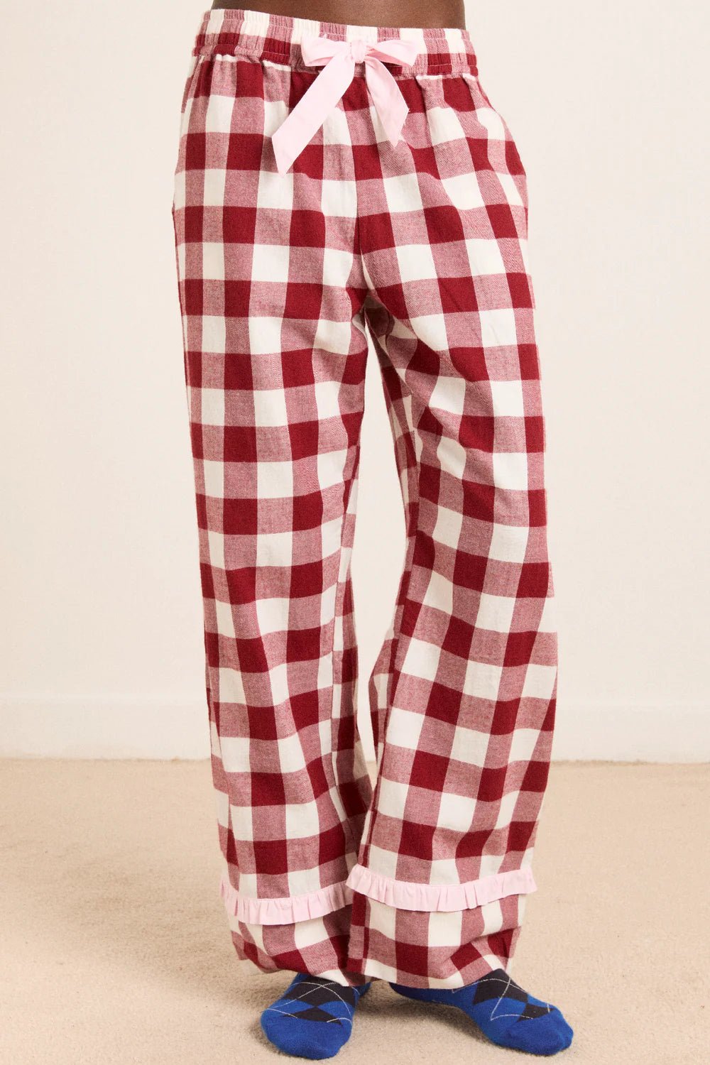 Damson Madder - Antonella PJ Set in Burg Gingham - Kalifornia Jean Bar