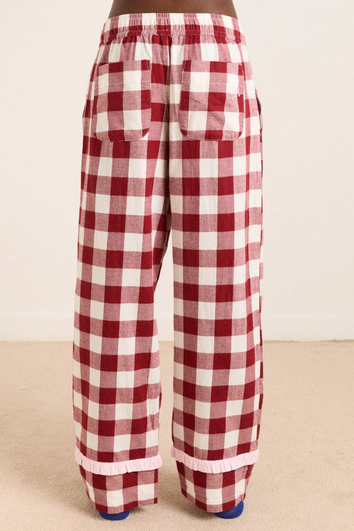 Damson Madder - Antonella PJ Set in Burg Gingham - Kalifornia Jean Bar