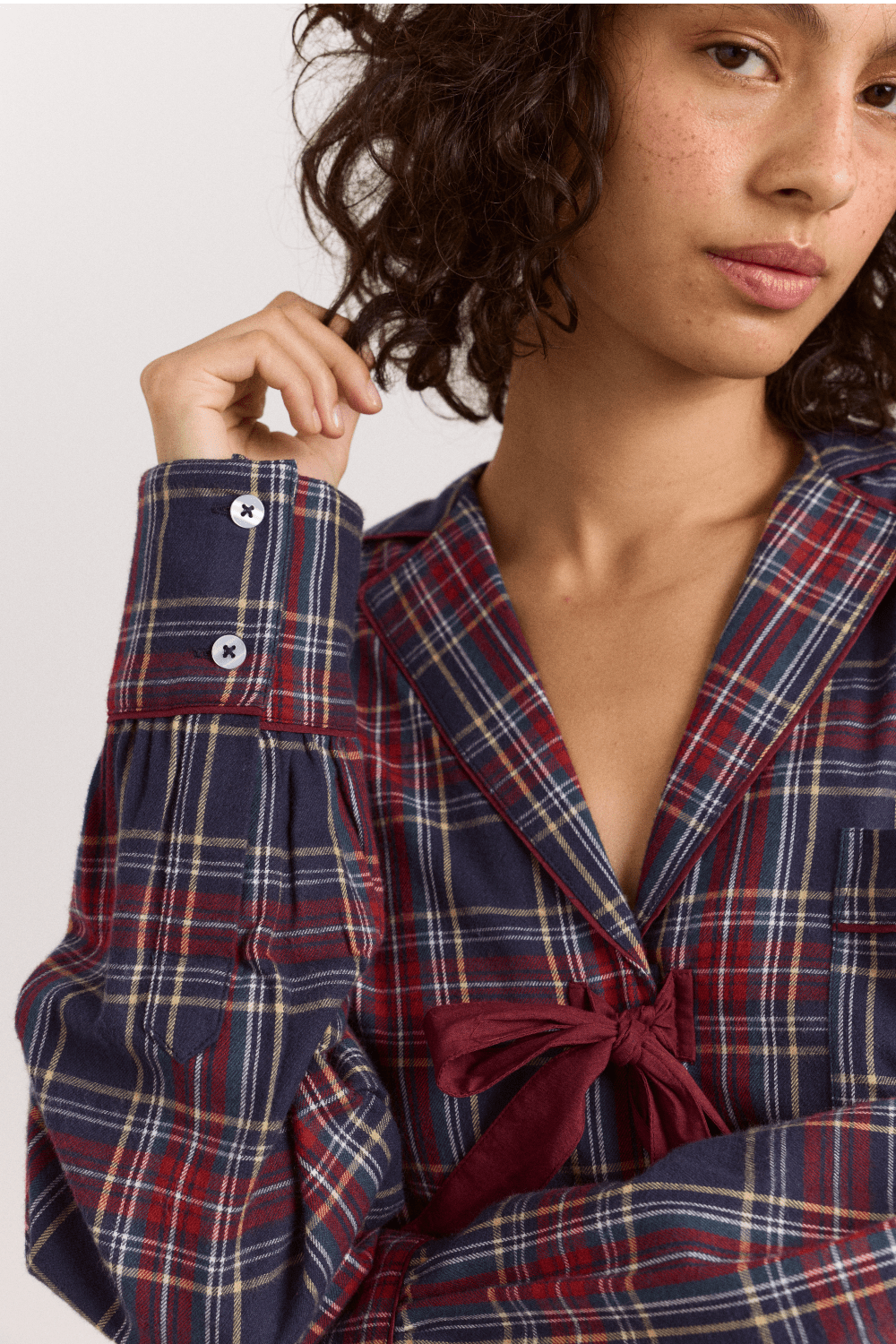 Damson Madder - Antonella PJ Set Tawny Check - Kalifornia Jean Bar