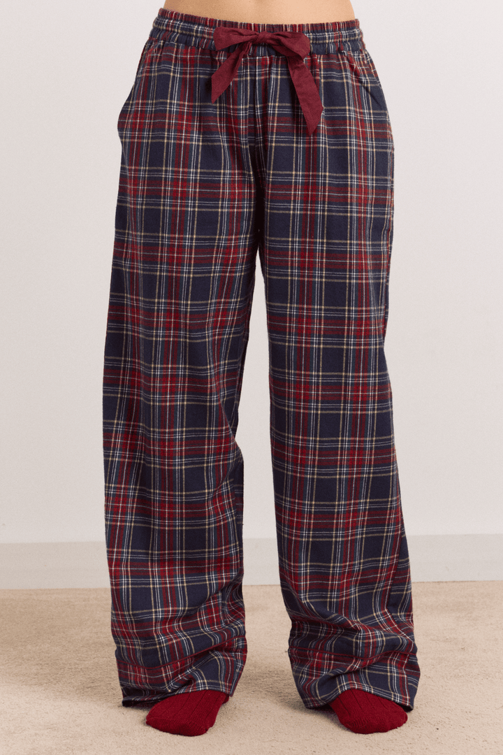 Damson Madder - Antonella PJ Set Tawny Check - Kalifornia Jean Bar