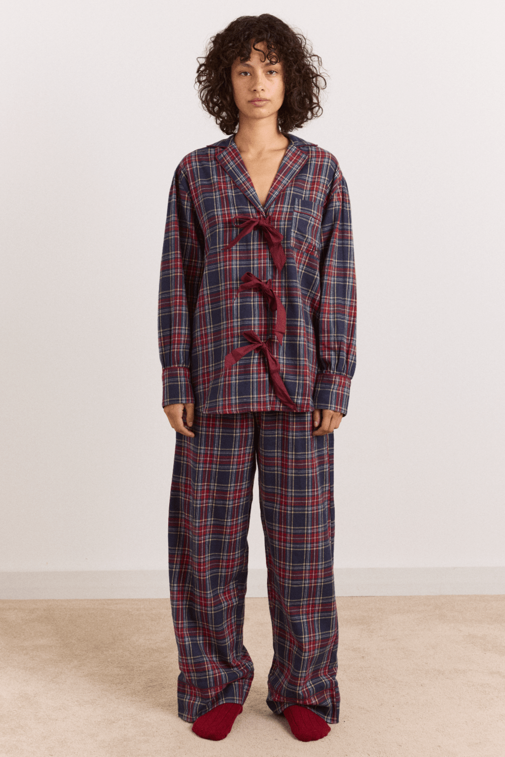 Damson Madder - Antonella PJ Set Tawny Check - Kalifornia Jean Bar
