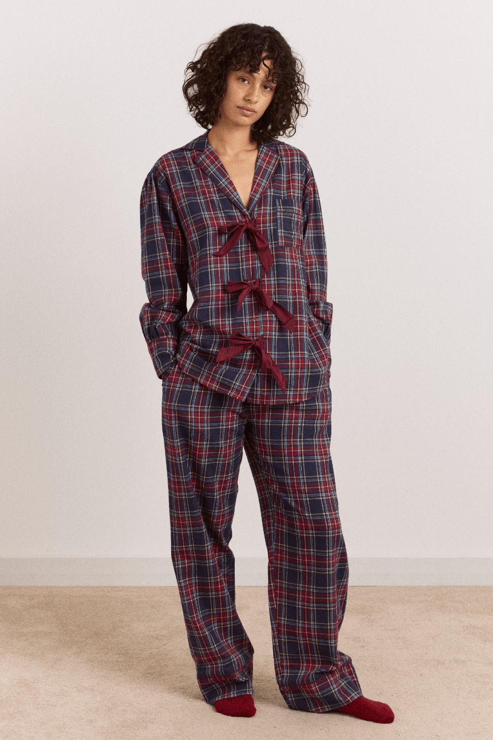 Damson Madder - Antonella PJ Set Tawny Check - Kalifornia Jean Bar