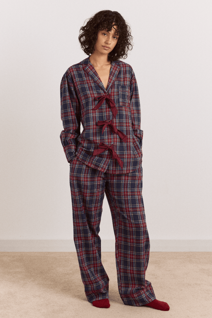 Damson Madder - Antonella PJ Set Tawny Check - Kalifornia Jean Bar