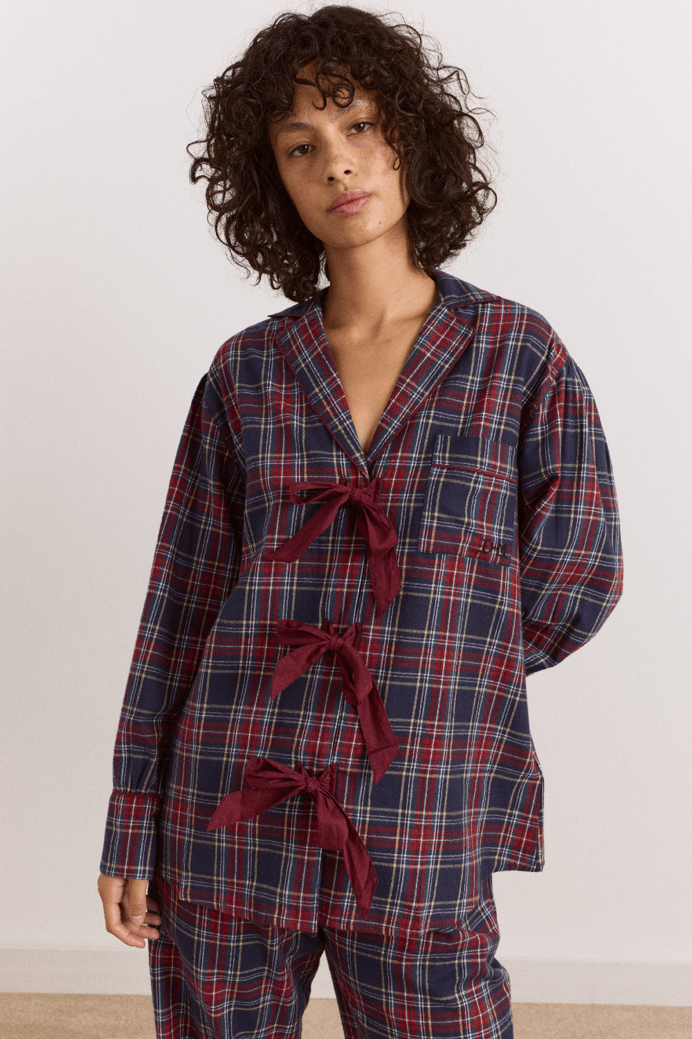 Damson Madder - Antonella PJ Set Tawny Check - Kalifornia Jean Bar