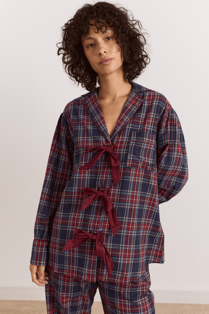 Damson Madder - Antonella PJ Set Tawny Check - Kalifornia Jean Bar