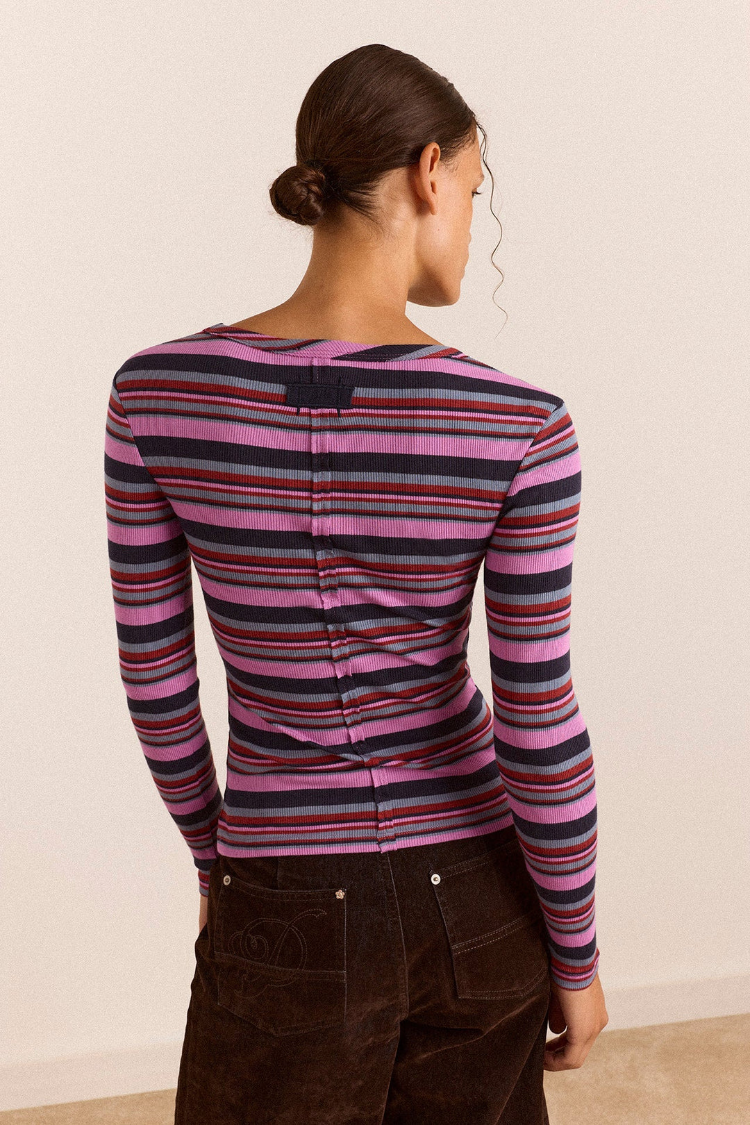 Damson Madder - Arlea Viola Stripe Tee - Kalifornia Jean Bar