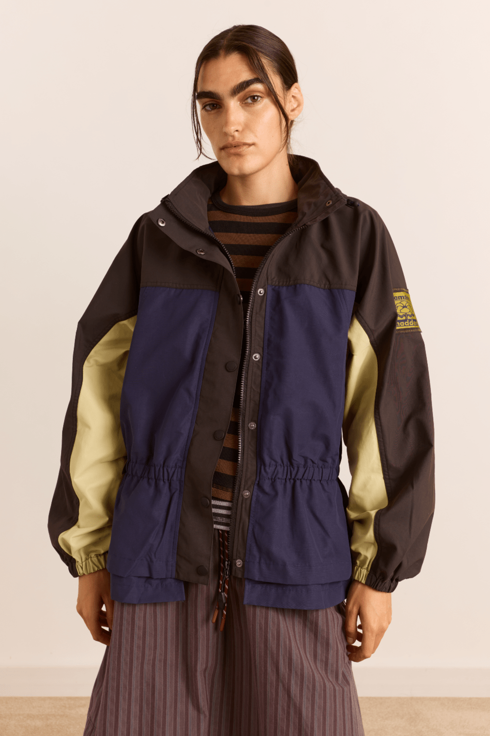 Damson Madder - Athena Raincoat in Sage/Navy - Kalifornia Jean Bar