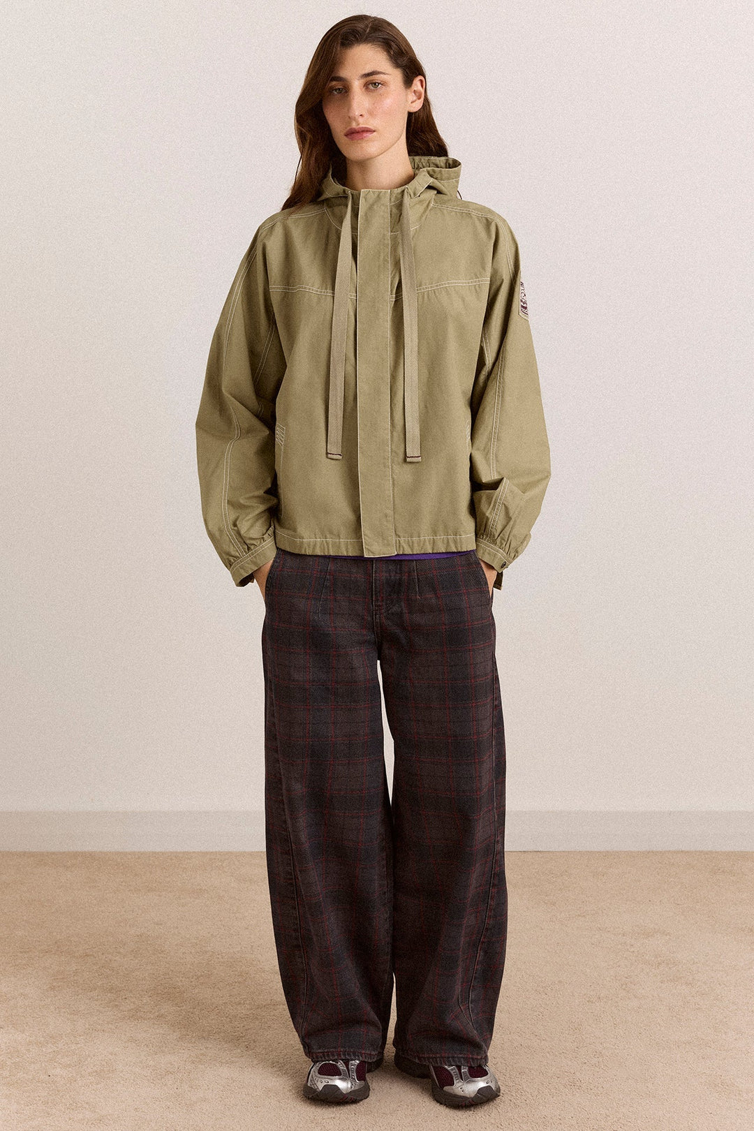 Damson Madder - Blake Hooded Top in Sage - Kalifornia Jean Bar