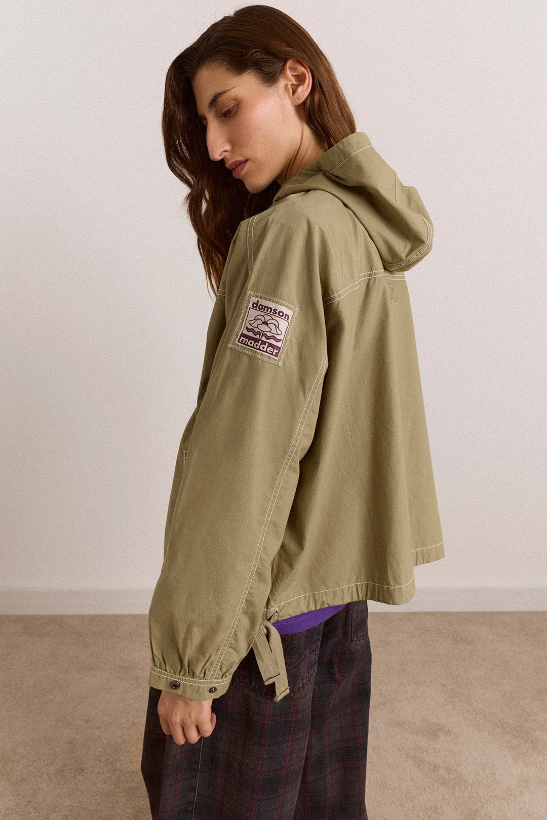 Damson Madder - Blake Hooded Top in Sage - Kalifornia Jean Bar