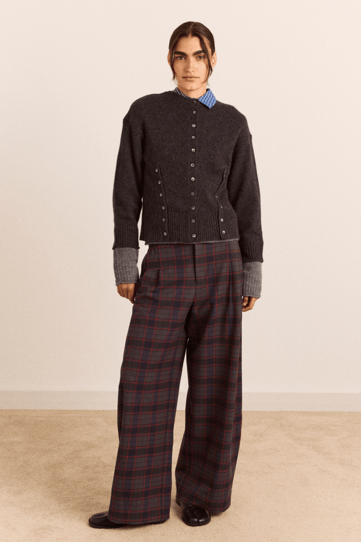 Damson Madder - Haisley Trouser in Sirius Check - Kalifornia Jean Bar