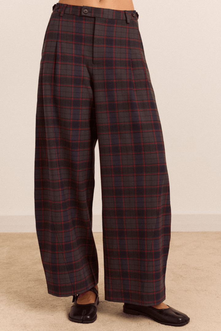 Damson Madder - Haisley Trouser in Sirius Check - Kalifornia Jean Bar