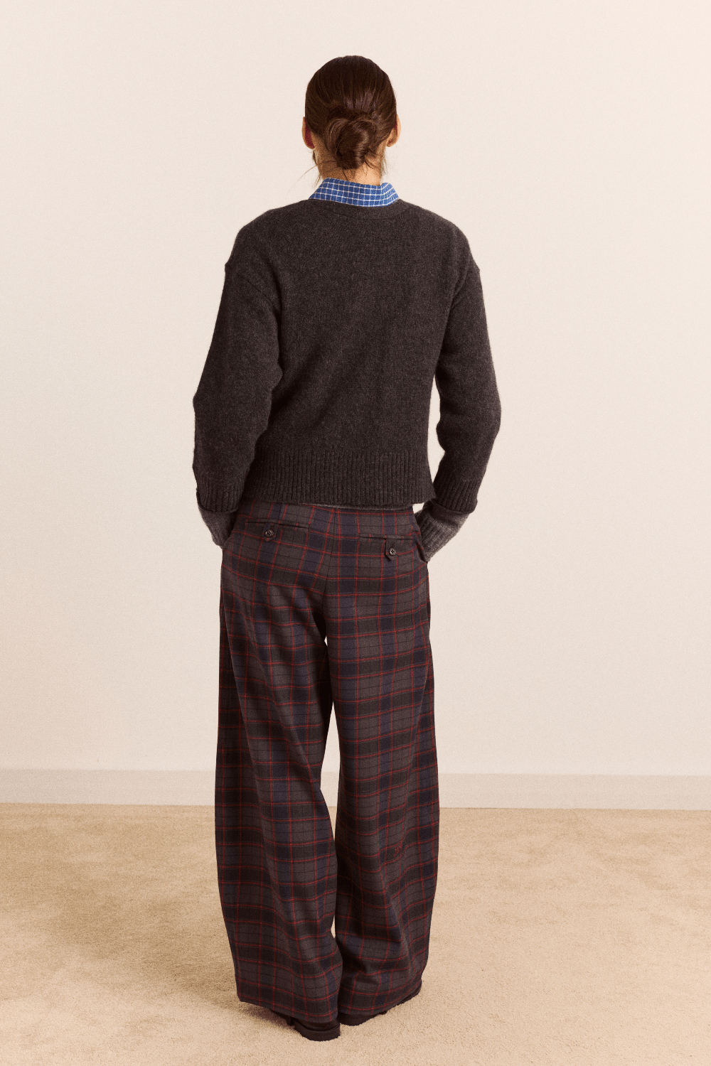 Damson Madder - Haisley Trouser in Sirius Check - Kalifornia Jean Bar